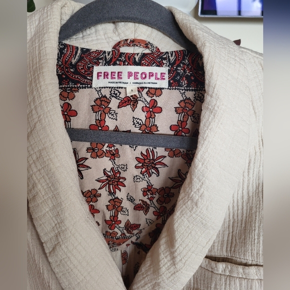 Free People Rowan Blazer Textured Ecru - Picture 5 of 5